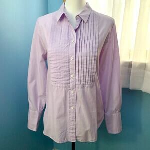 J. Crew Light Purple Tuxedo Button Down Shirt Size 4